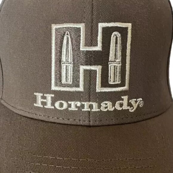 NEW HORNADY Embroidered Logo Tactical Cotton Baseball Cap Hat - Brown - Picture 5 of 6